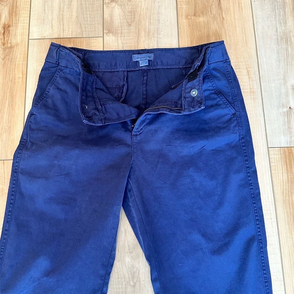 Coldwater Creek Cotton Chino Pants Navy Blue Size 8 - Picture 9 of 14